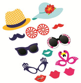 SYGA Beach Party Photo Booth Props Craft Item, Multi Color (Set of 29)